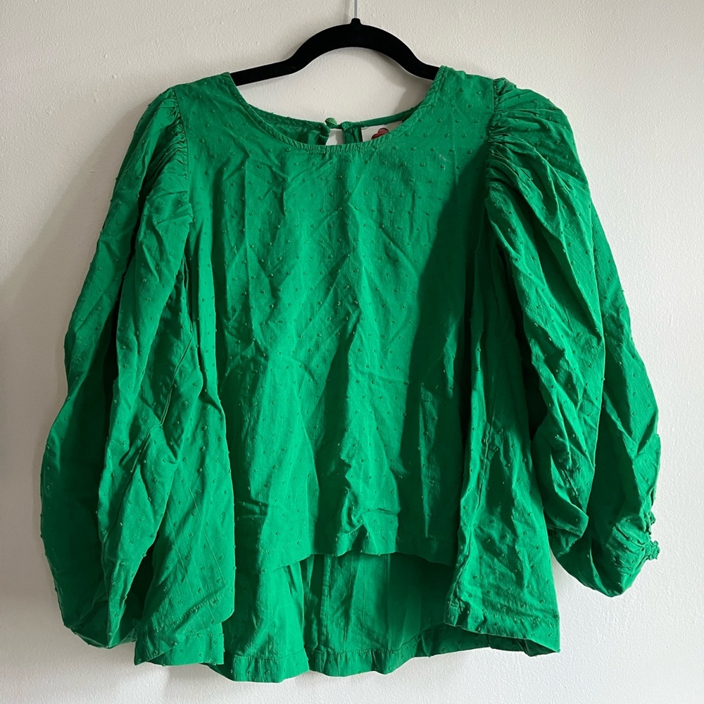 Farm Rio Green Polka Dots Top - S